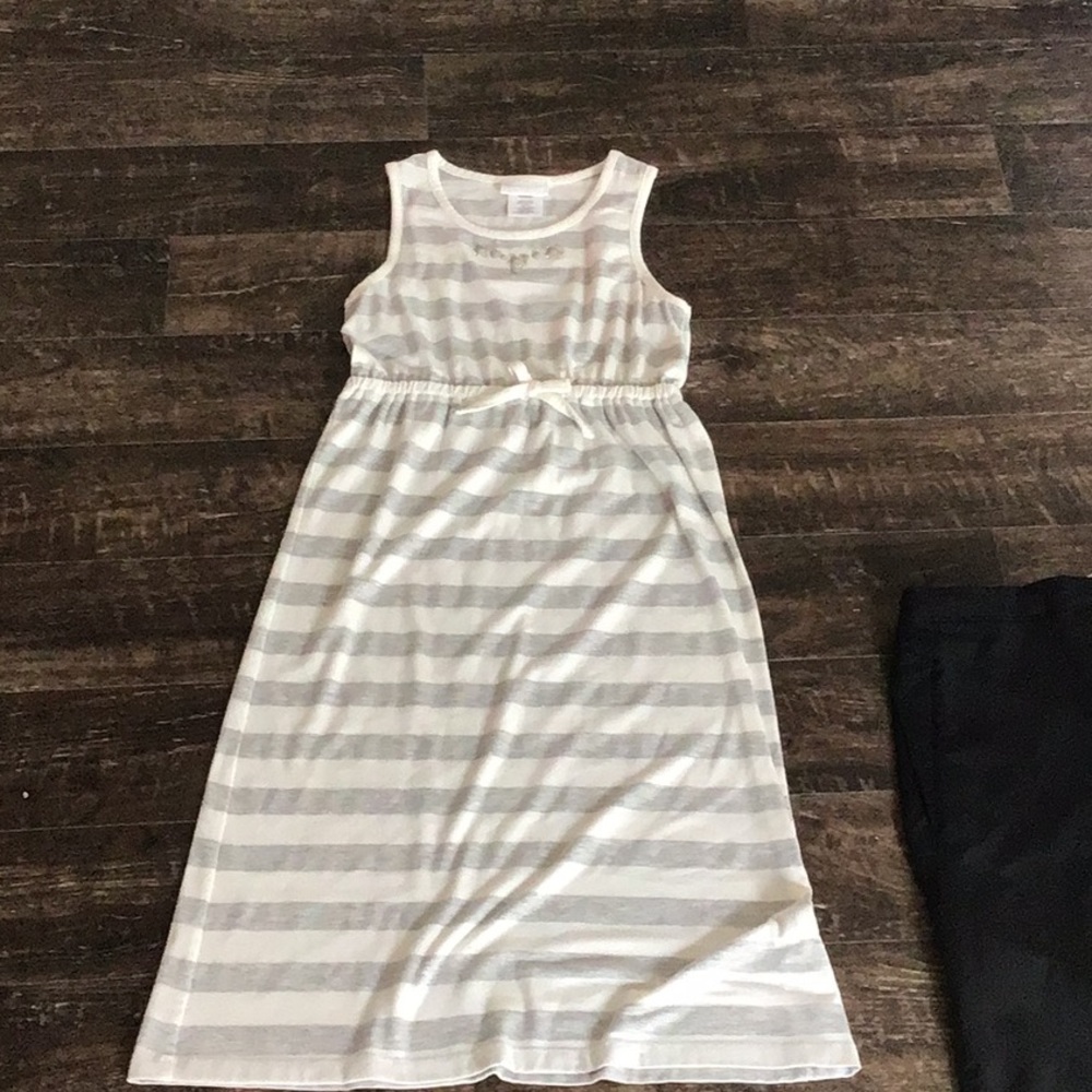 Sleeveless striped maxi dress